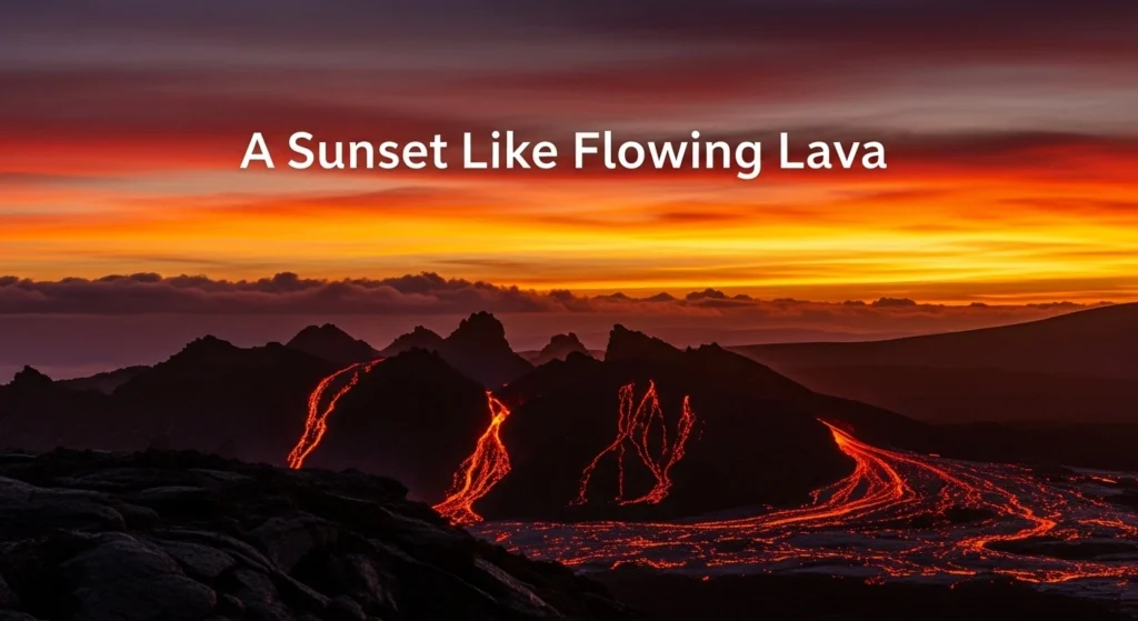 A Sunset Like Flowing Lava