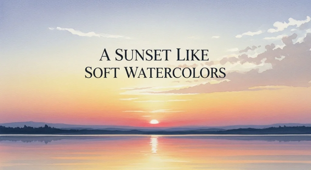A Sunset Like Soft Watercolors