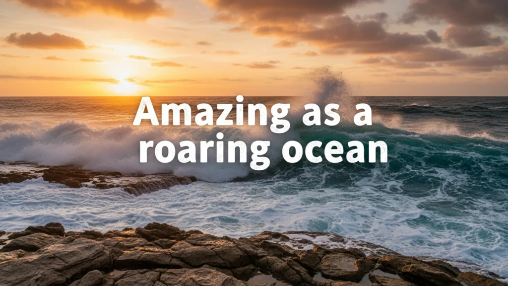 Amazing as a roaring ocean