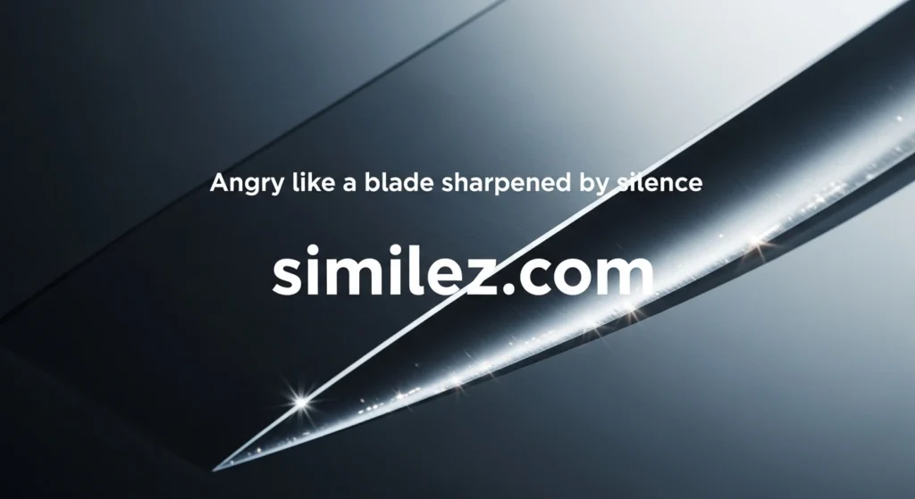 Angry like a blade sharpened by silence