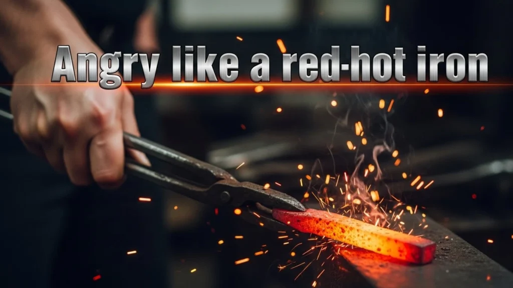 Angry like a red-hot iron
