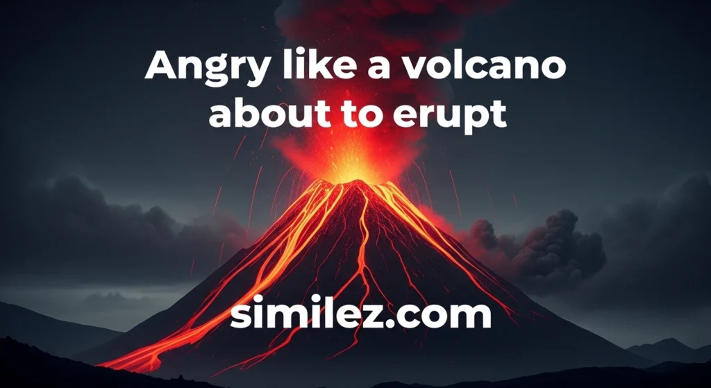 Angry like a volcano about to erupt