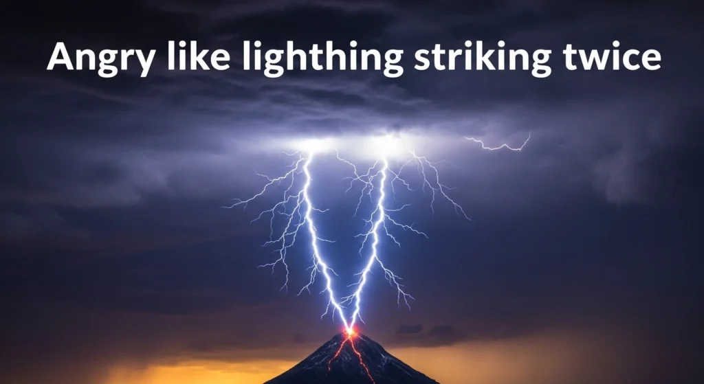 Angry like lightning striking twice