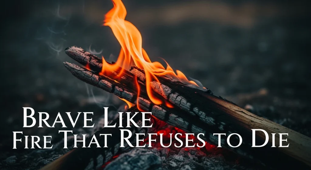 Brave Like Fire That Refuses to Die