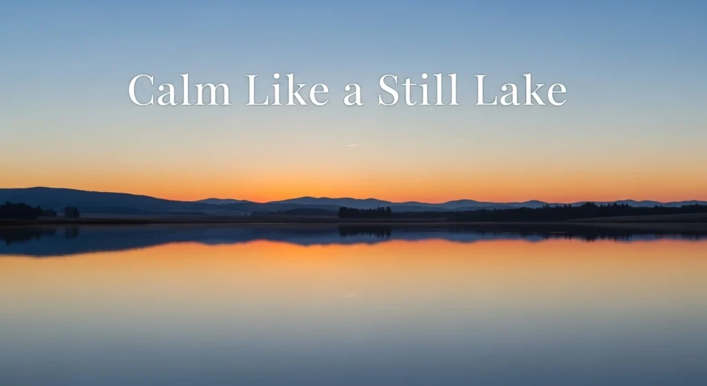 Calm Like a Still Lake