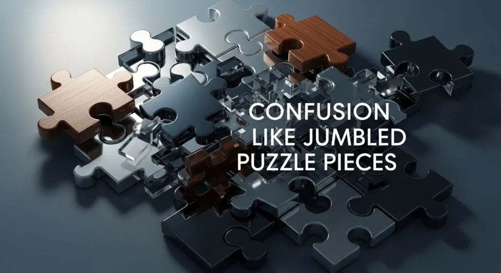 Confusion Like Jumbled Puzzle Pieces