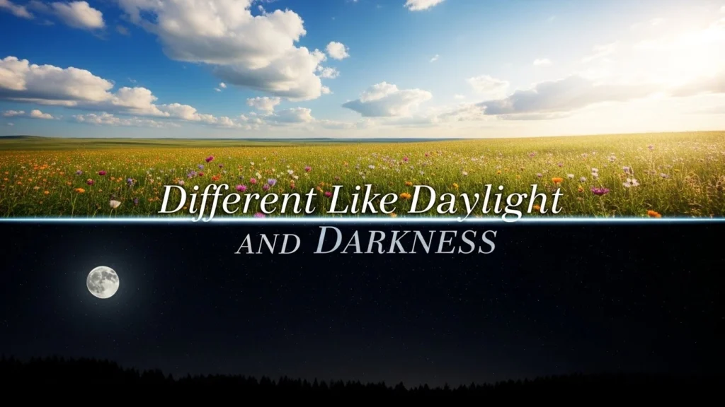 Different Like Daylight and Darkness