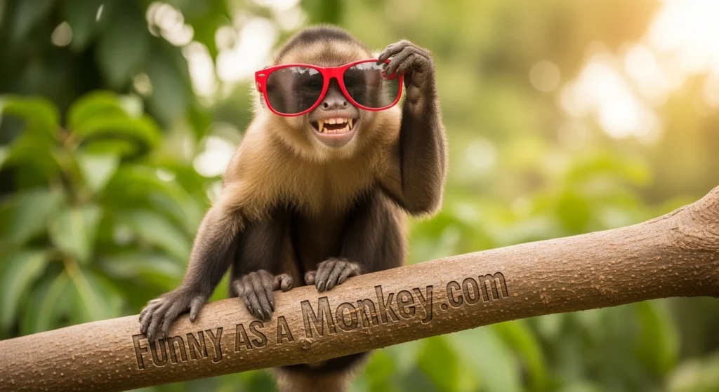 Funny as a Monkey Wearing Sunglasses