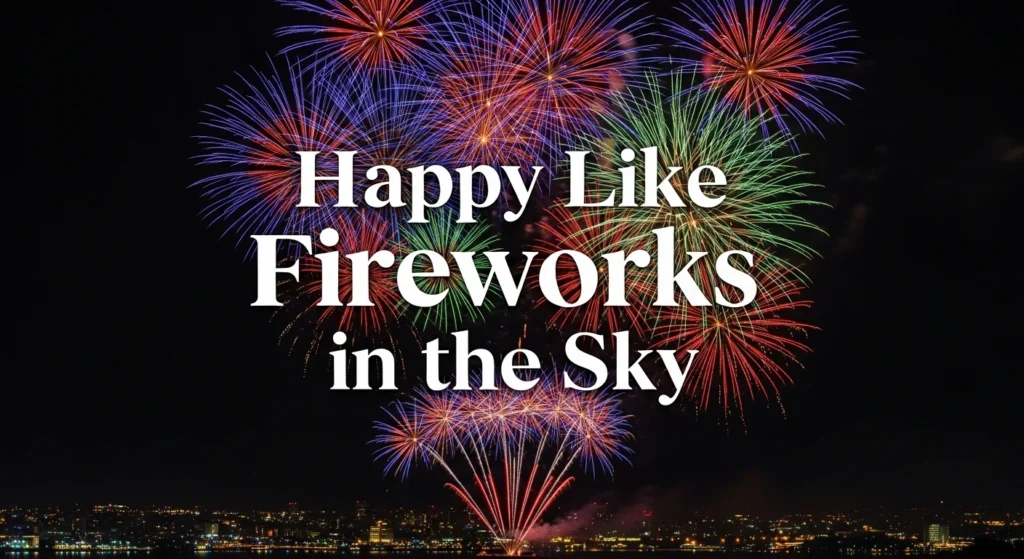 Happy Like Fireworks in the Sky