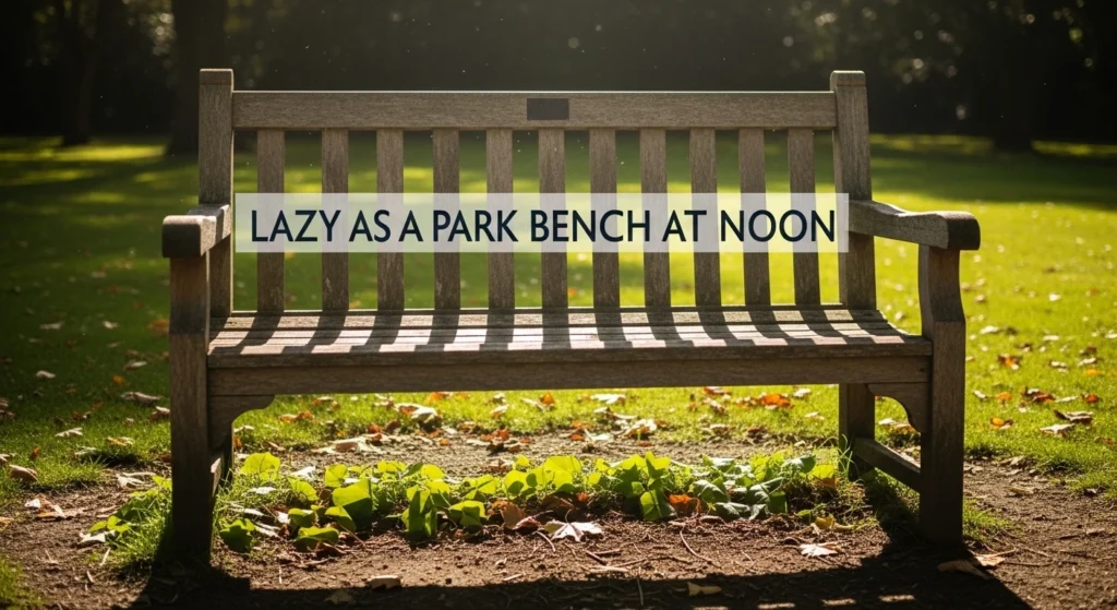 Lazy as a Park Bench at Noon