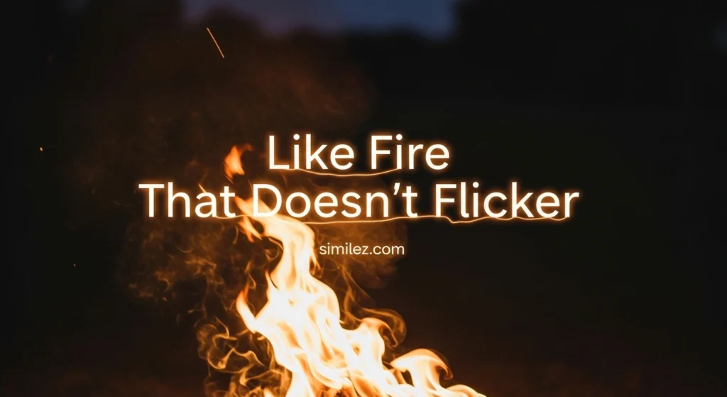 Like Fire That Doesn’t Flicker