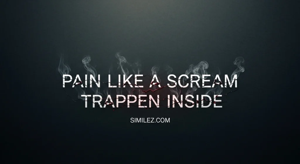 Pain like a scream trapped inside