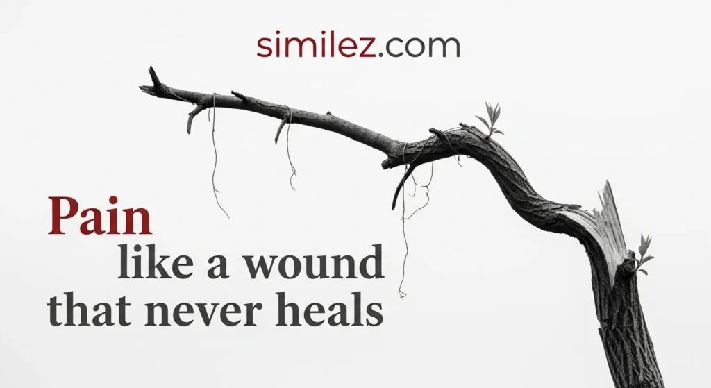 Pain like a wound that never heals
