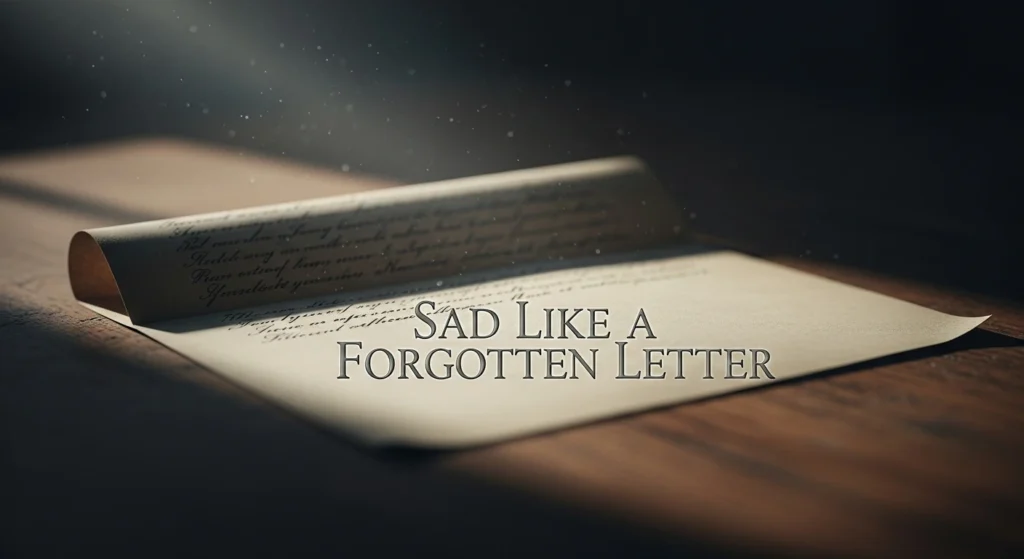 Sad Like a Forgotten Letter