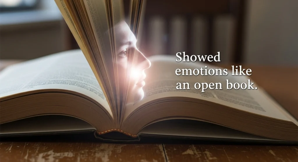 Showed emotions like an open book