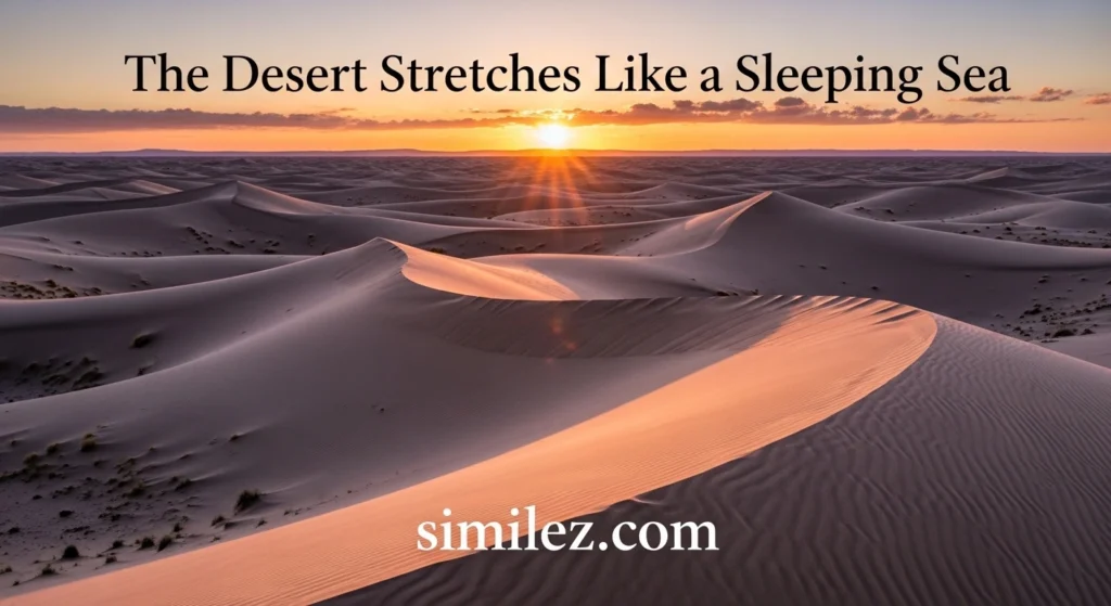The Desert Stretches Like a Sleeping Sea