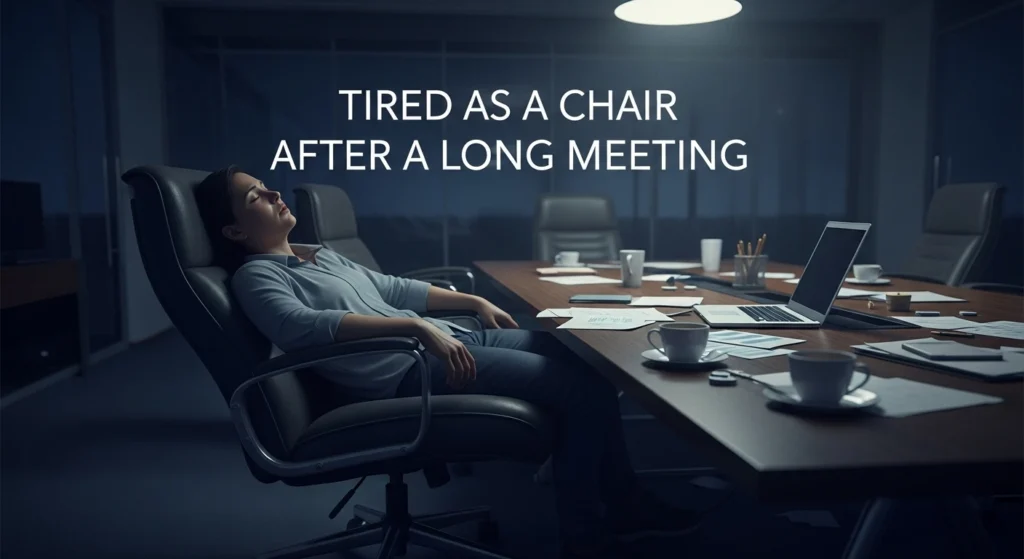 Tired as a Chair After a Long Meeting