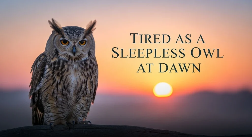 Tired as a Sleepless Owl at Dawn