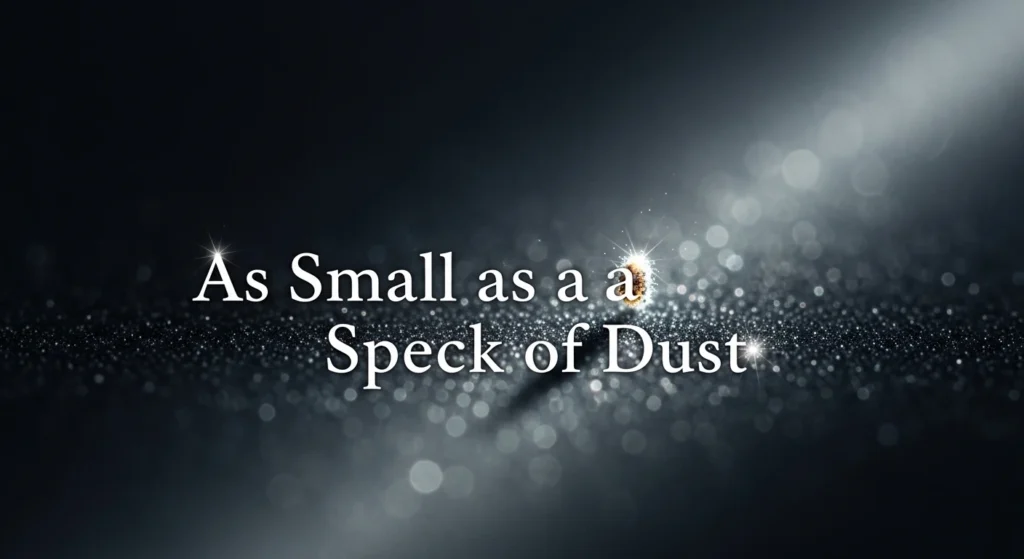 As Small as a Speck of Dust