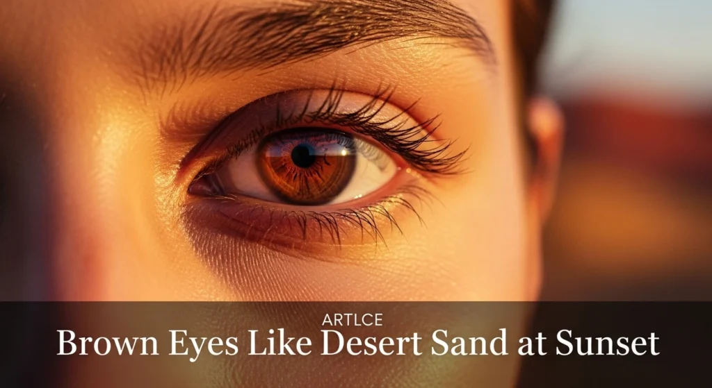 Brown Eyes Like Desert Sand at Sunset