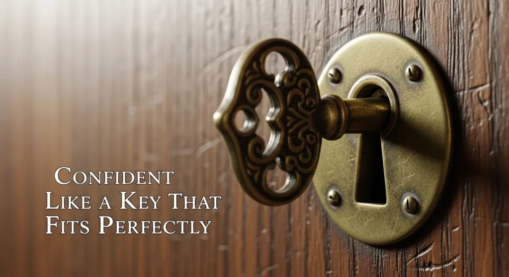 Confident Like a Key That Fits Perfectly