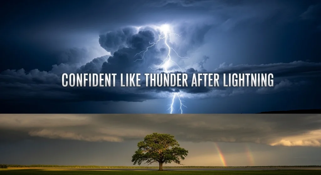 Confident Like Thunder After Lightning