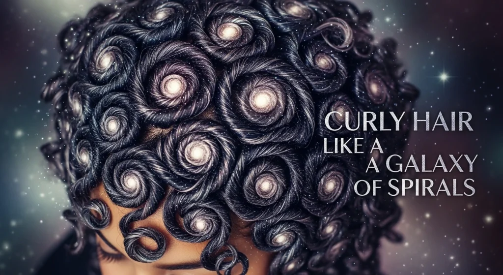 Curly Hair Like a Galaxy of Spirals