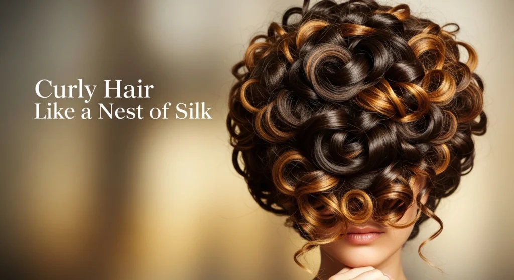 Curly Hair Like a Nest of Silk