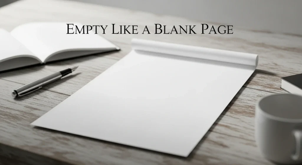 Empty Like a Blank Page