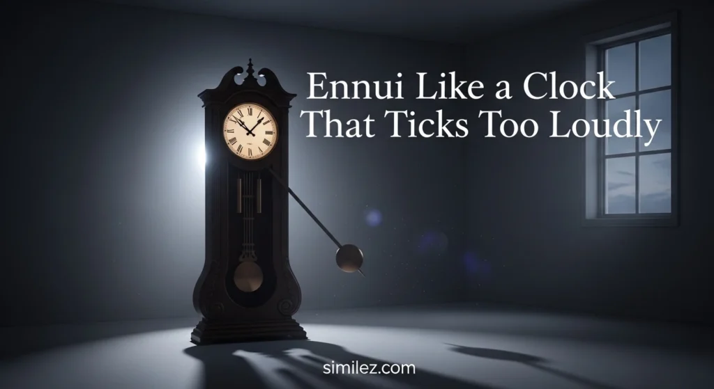 Ennui Like a Clock That Ticks Too Loudly