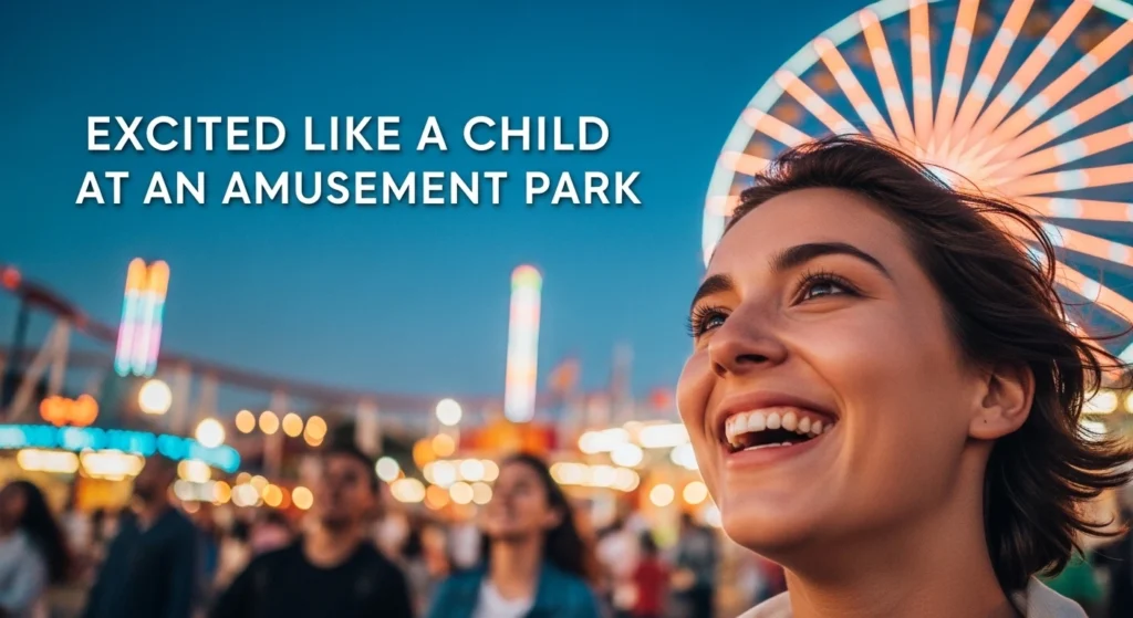 Excited Like a Child at an Amusement Park