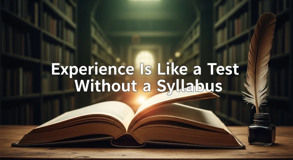 Experience Is Like a Test Without a Syllabus