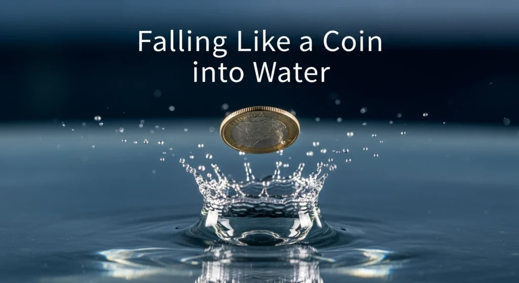 Falling Like a Coin into Water