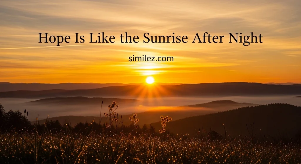 Hope Is Like the Sunrise After Night