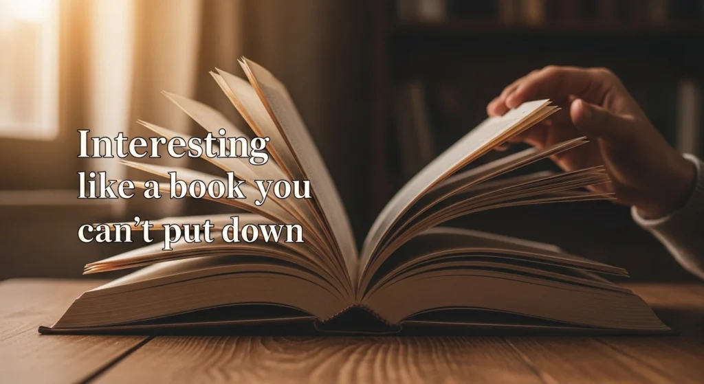 Interesting like a book you can’t put down