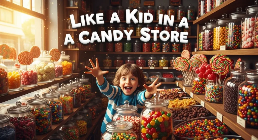 Like a Kid in a Candy Store