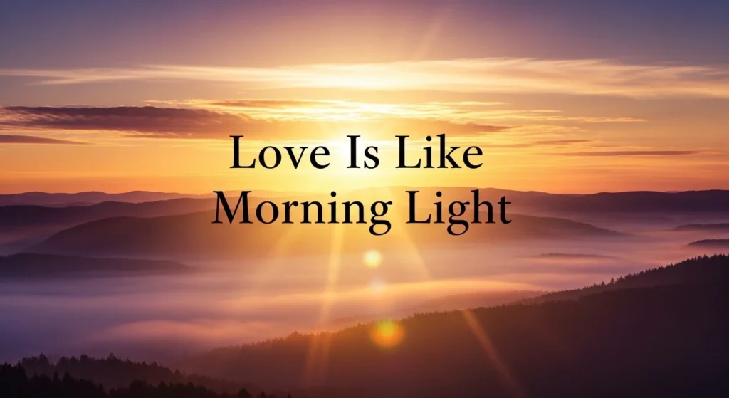 Love Is Like Morning Light