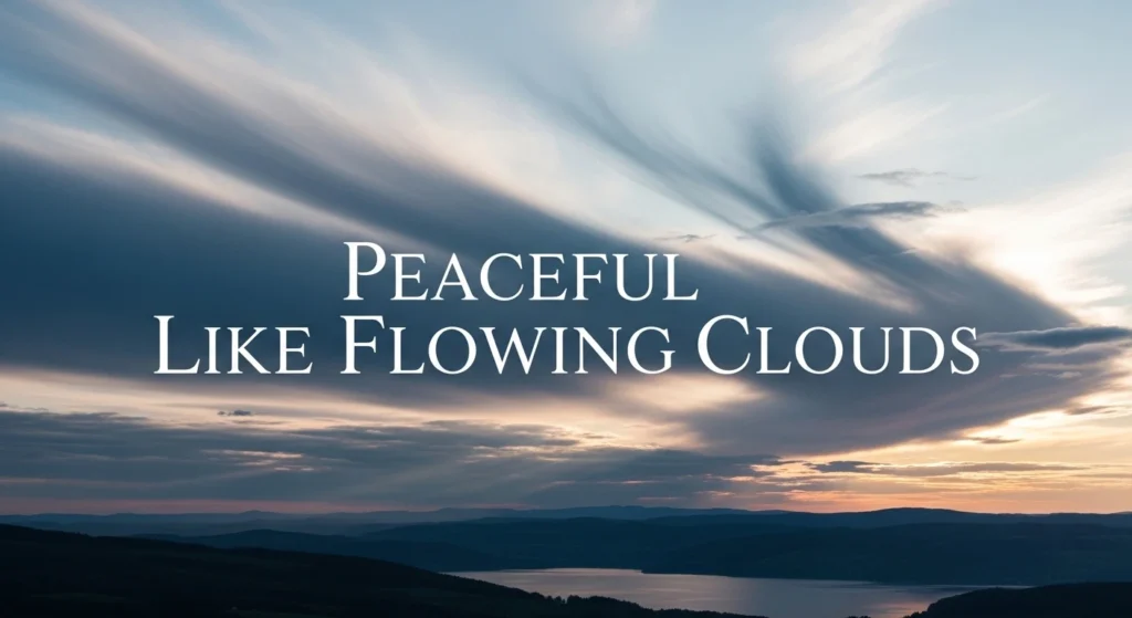 Peaceful Like Flowing Clouds