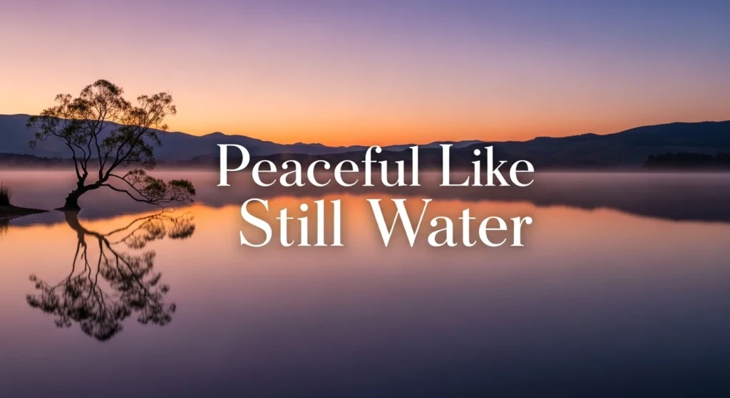 Peaceful Like Still Water