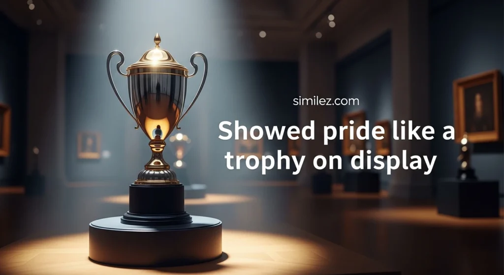 Showed pride like a trophy on display
