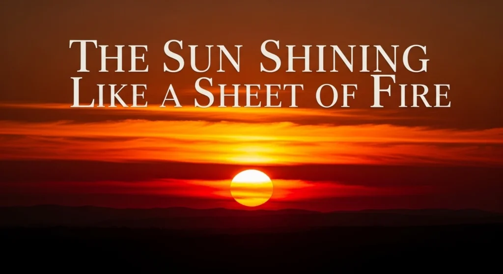 The Sun Shining Like a Sheet of Fire