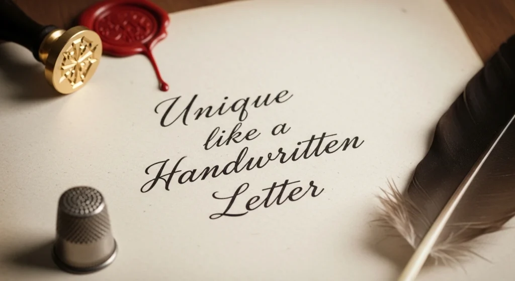 Unique like a Handwritten Letter
