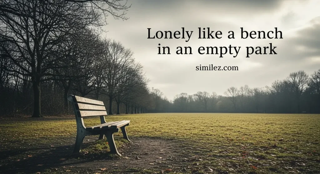 Lonely like a bench in an empty park