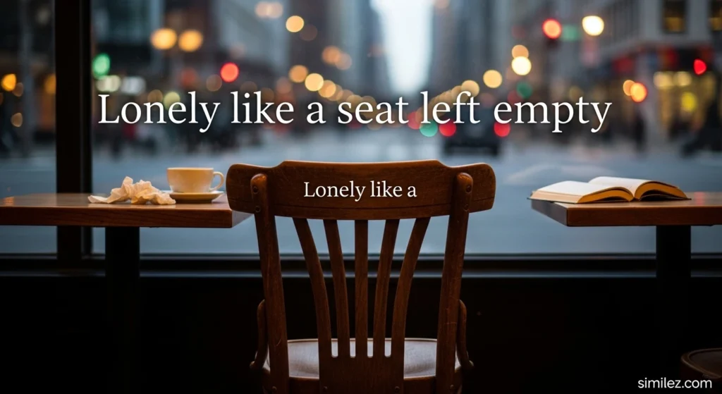 Lonely like a seat left empty