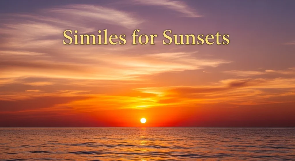 Similes for Sunsets
