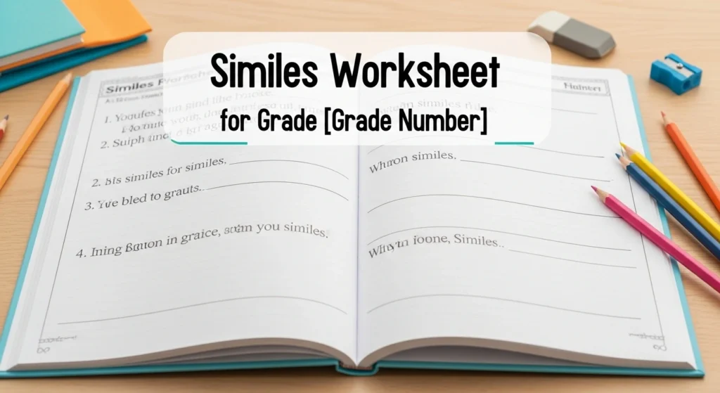 Similes Worksheet for Grade