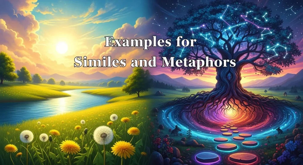 Examples for Similes and Metaphors