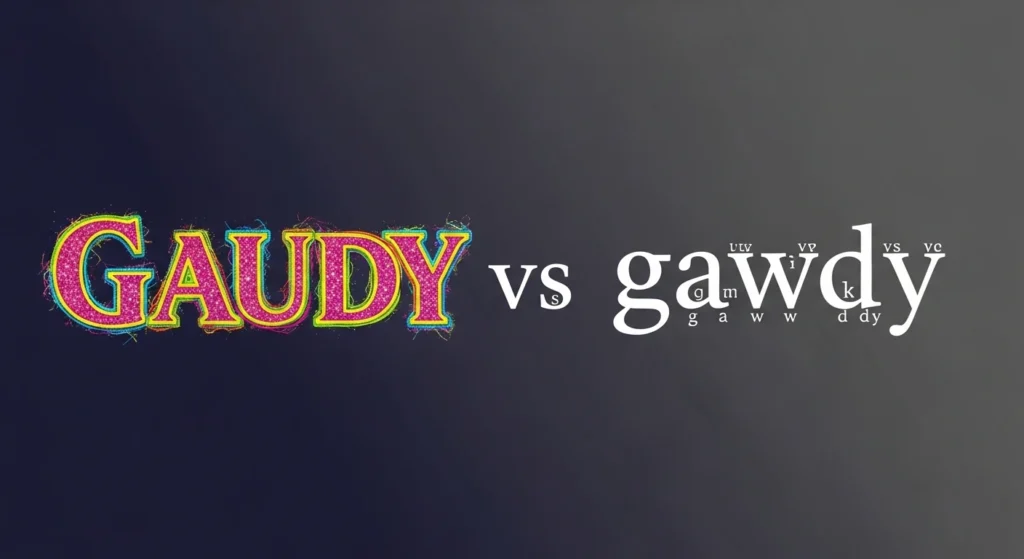 Gaudy vs gawdy