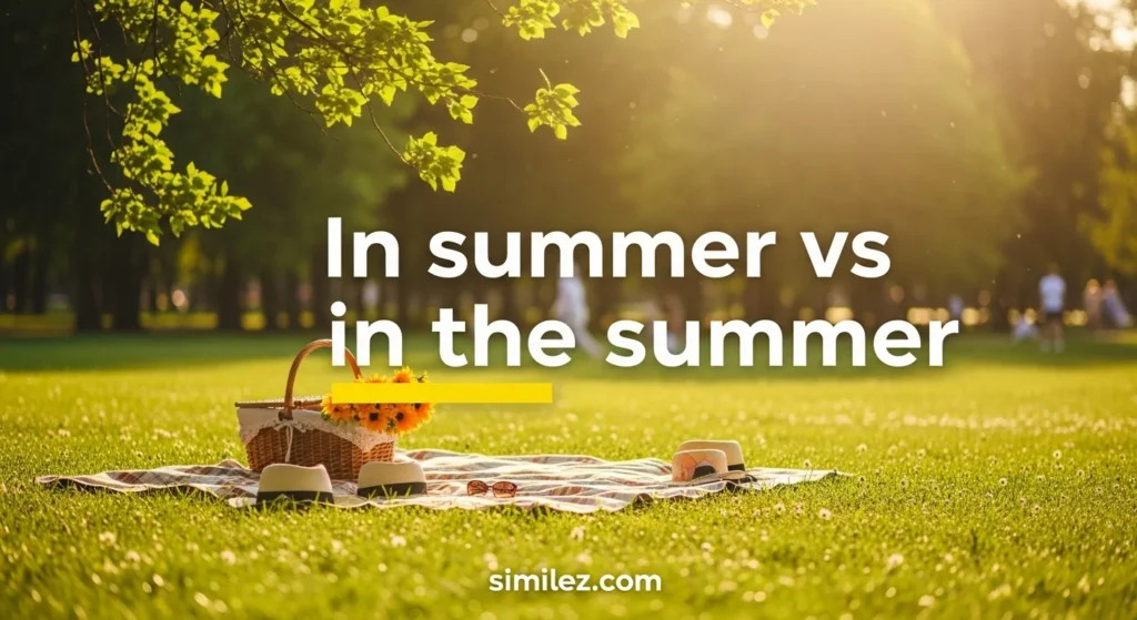 In summer vs in the summer