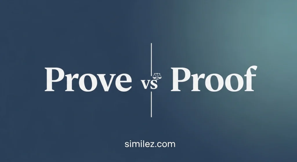 Prove vs proof